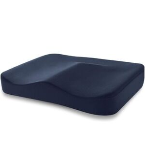 Tempur-Pedic Office Seat Cushion Navy Blue Memory Foam Posture Support 16x16x2